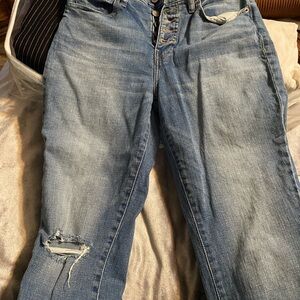 Lucky Brand Blue Distressed High rise Skinny Jeans